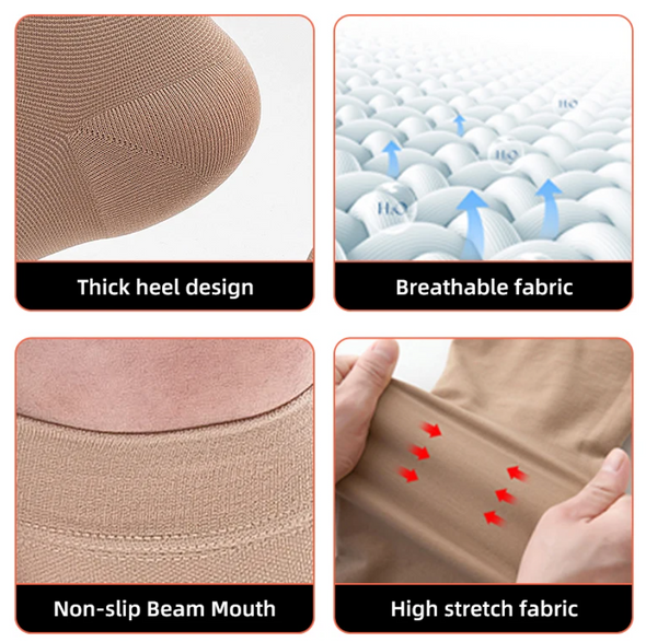 Chaussettes de compression à fermeture éclair