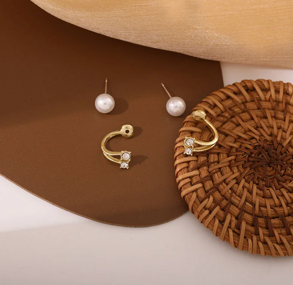 Boucles d'oreilles en acier inoxydable  - PEARL™