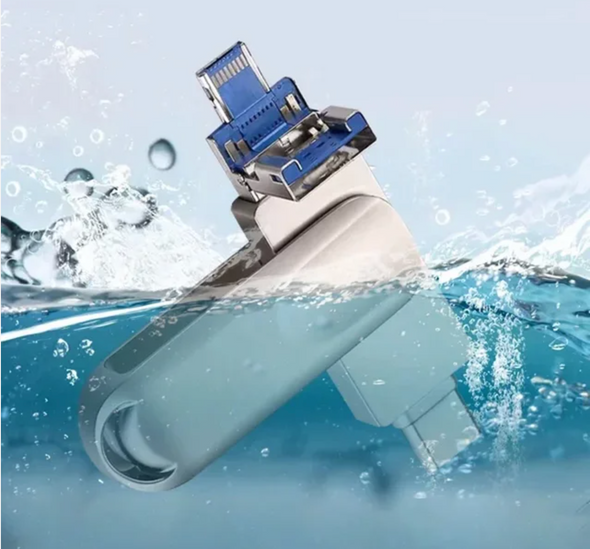 Clé USB 3 en 1 pour iPhone Android PC Stockage Externe USB 3.0 Haute Vitesse