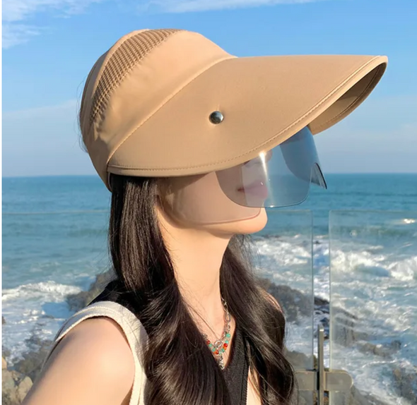 Tendance 2025 - Casquette de Femme avec Lunettes Intégrées