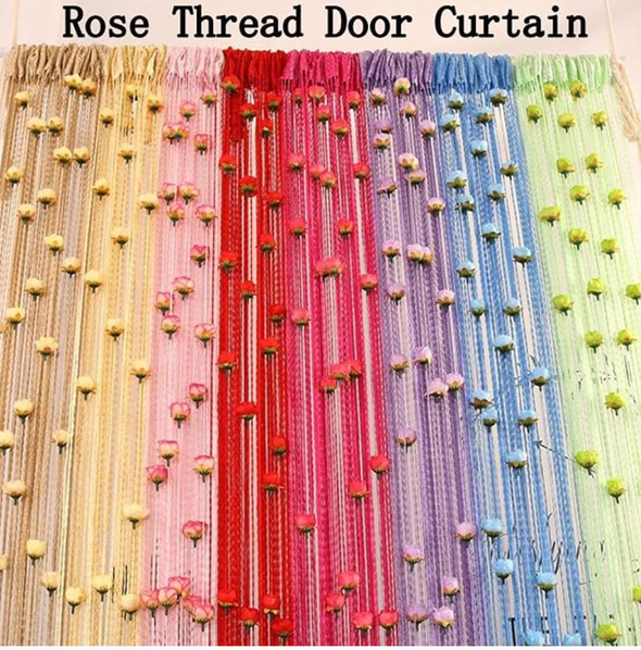 Rideau à fleurs roses-2024 2m / 1m