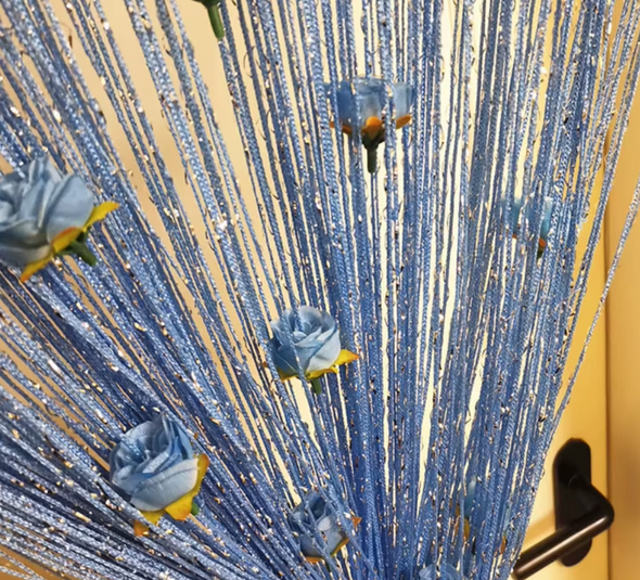 Rideau à fleurs roses-2024 2m / 1m