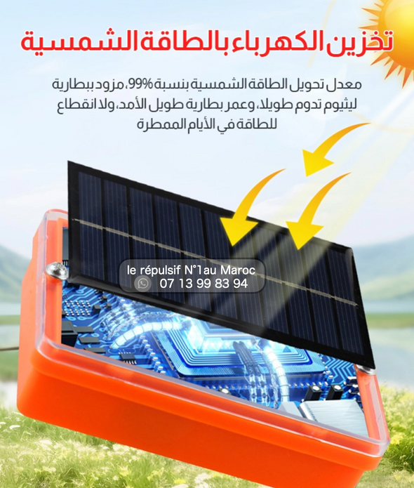 جهاز طارد الطيور الالماني بالطاقة الشمسية  رقم 1 في المغرب