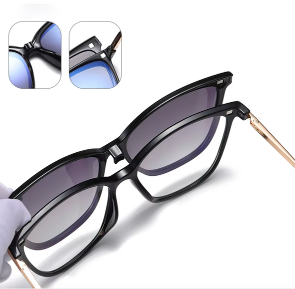 Lunettes 2 en 1  polarisées magnétique avec clip DX9879