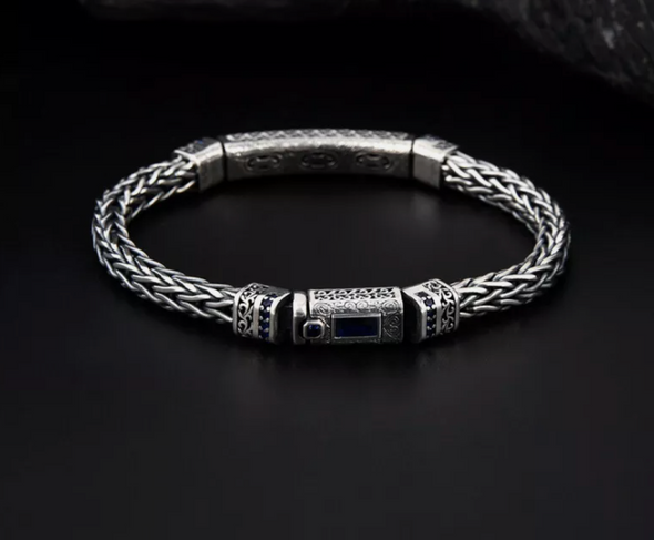 Bracelet homme argent 925 torsade