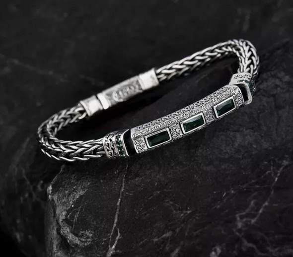 Bracelet homme argent 925 torsade
