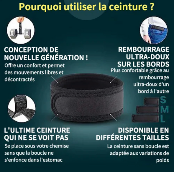 Ceinture élastique Velcro pour hommes et femmes