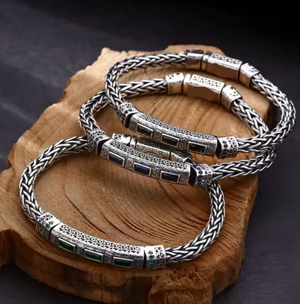 Bracelet homme argent 925 torsade