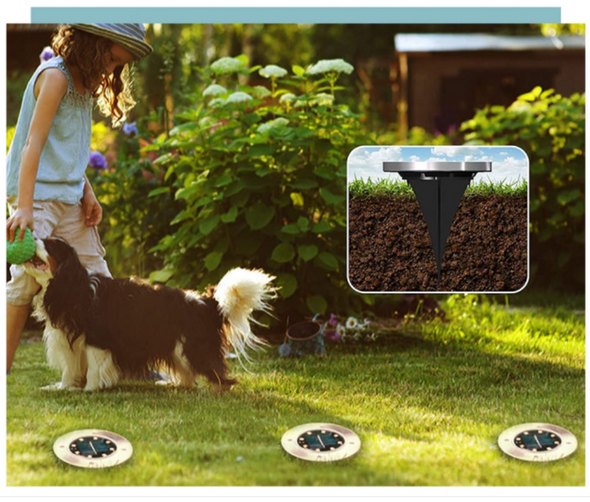 Spot Lumineux Étanche À Énergie Solaire - Pack De 4 Pièces