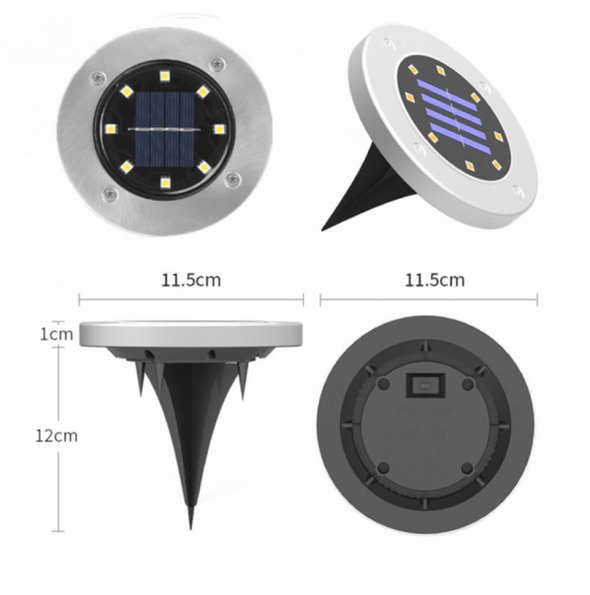 Spot Lumineux Étanche À Énergie Solaire - Pack De 4 Pièces